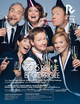 Communiqu&eacute; - Th&eacute;&acirc;tre du Rideau Vert