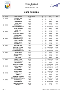 d&eacute;parts cure our kids