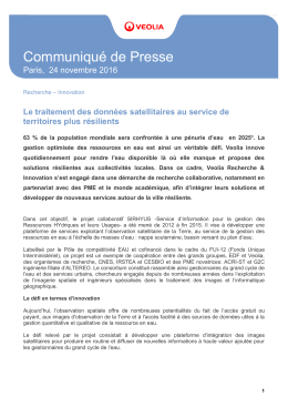 Communiqu&eacute; de Presse