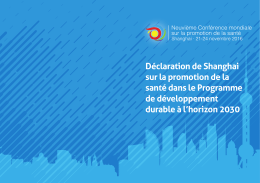 Dernière version de l`avant-projet de la Déclaration de Shanghai pdf