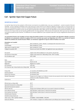 Sprinter Open End Copper Future - Derinet