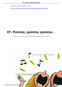 07- Pomme, pomme, pomme