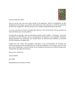 Lettre PAF 2017-2018