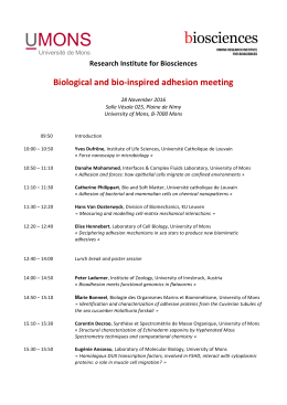 Biological and bio-inspired adhesion meeting