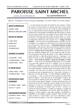 Bulletin paroissial - Paroisse du François