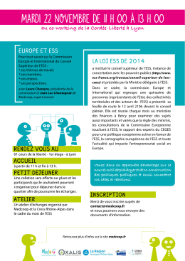 Atelier Europe et l`ESS