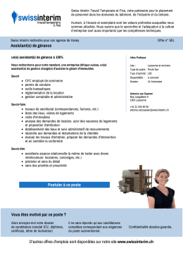 Assistant(e) de g&eacute;rance - PDF de l`Annonce du 25.11