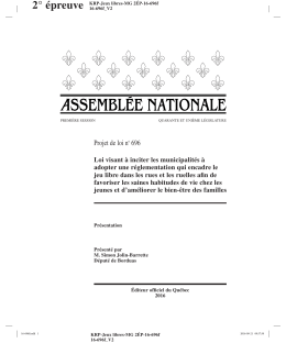 Loi visant à inciter les municipalités à adopter une réglementation
