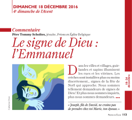 Le signe de Dieu : l`Emmanuel