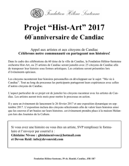 Projet “Hist-Art” 2017 - fondation hélène