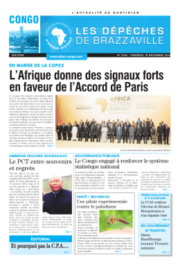 L`Afrique donne des signaux forts en faveur de l`Accord de Paris