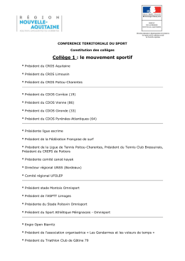 Constitution des collèges - DR-D-JSCS Nouvelle