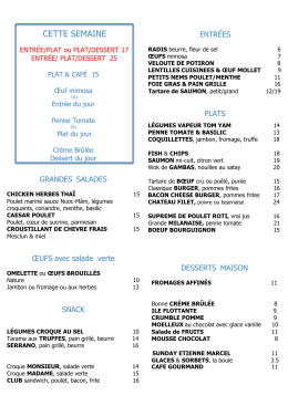 Carte - Café Etienne Marcel