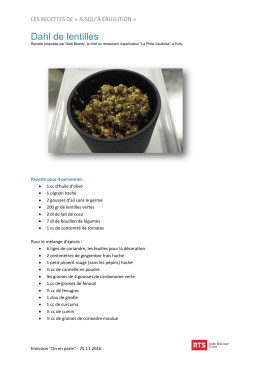 Dahl de lentilles