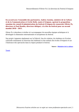 PDF - Profession Spectacle