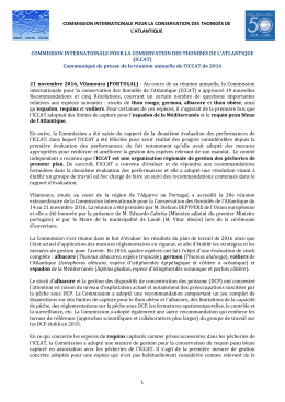 commission internationale pour la conservation des thonid&eacute;s