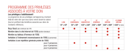 Consultez le programme des privil&egrave;ges