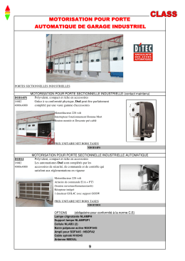 Motorisation pour porte de garage indusrielle