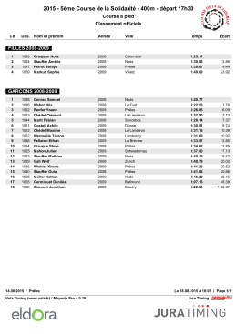 Course de la solidarit&eacute; Pr&ecirc;les