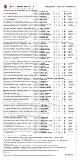 THE MAURITIUS TURF CLUB