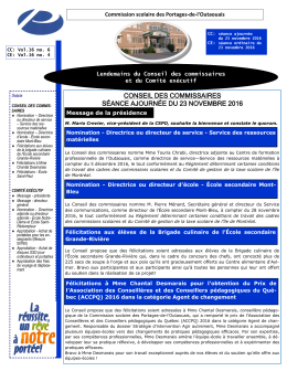 23 novembre 2016 - Commission scolaire des portages-de