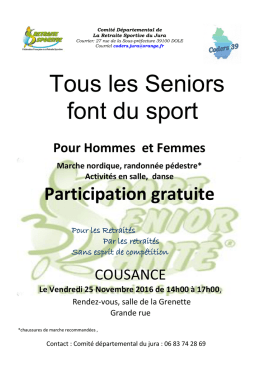 Tous les Seniors font du sport