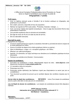 Infographiste ( 1 poste)