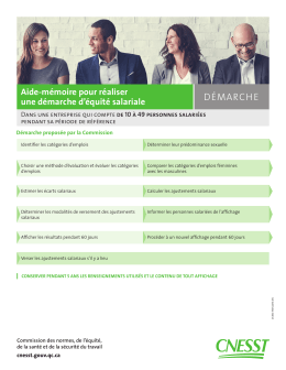 Aide-mémoire pour réaliser une démarche d`équité