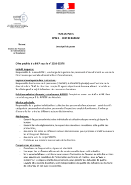 Chef de bureau DPAE 1