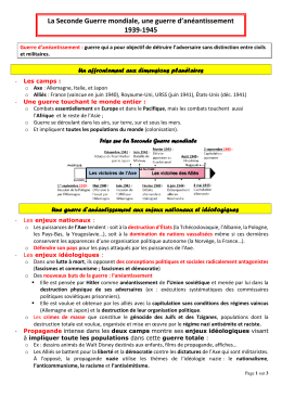 La Seconde Guerre mondiale, une guerre d`anéantissement 1939