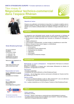 Négociateur technico-commercial dans l`espace Rhénan