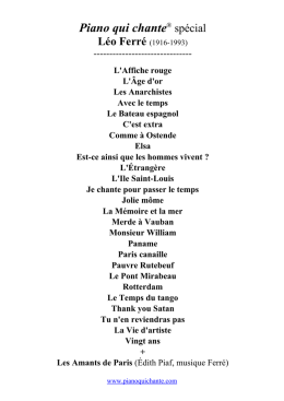thème Ferré - Piano qui chante