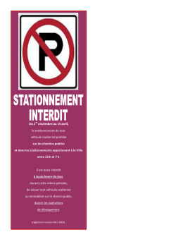 Stationnement interdit