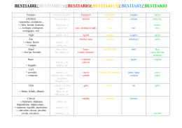 BESTIAIRE/ BESTIARIUM/ BESTIARIO/ BESTIARIUM/ BESTIARY