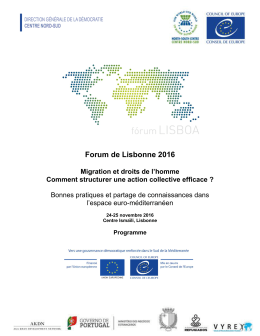 Programme - Conseil de l`Europe