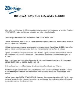 instructions pour mise à jour des fréquences digital - Zen-Rad