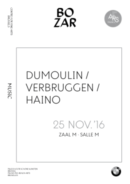 Dumoulin / Verbruggen / Haino 25 noV. `16