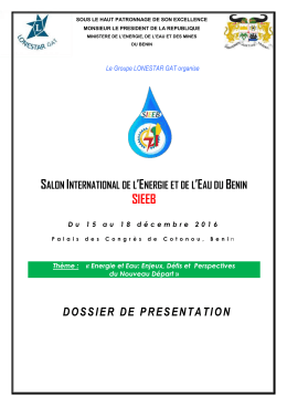 salon international de l`energie et de l`eau du benin sieeb
