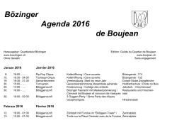 B&ouml;zinger Agenda 2016 - Quartierleist B&ouml;zingen