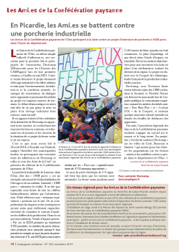 En Picardie, les Ami.es se battent contre une porcherie industrielle