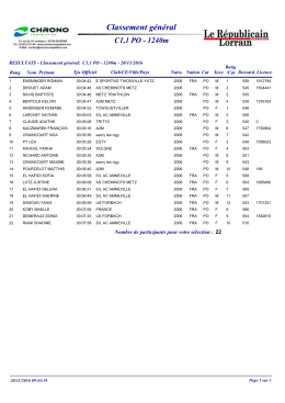 Classement général