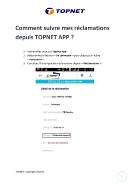 Comment suivre mes réclamations depuis TOPNET APP ?