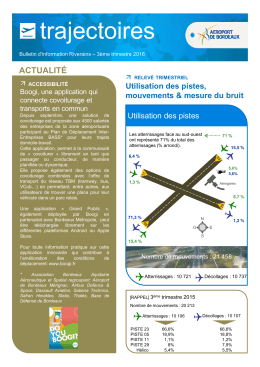 3è trimestre - Aéroport de Bordeaux