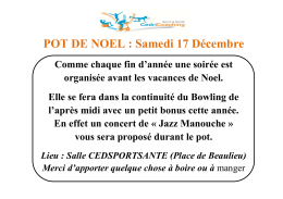 POT DE NOEL le 21 novembre 2016