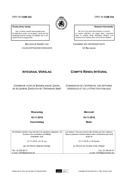 integraal verslag compte rendu int&eacute;gral