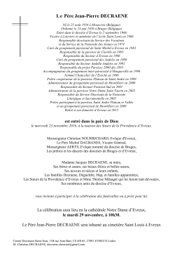 Faire-part - Dioc&egrave;se d`Evreux