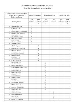 D&eacute;l&eacute;gu&eacute;s &eacute;lus - Tribunal de commerce de Chalon-sur