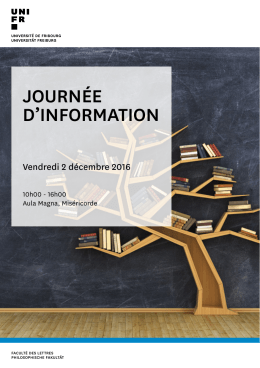 journ&eacute;e d`information - Universit&eacute; de Fribourg