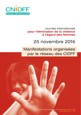 25 novembre 2016 - Minist&egrave;re des Familles, de l`Enfance et des