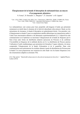 Elargissement de la bande d`absorption de métamatériaux